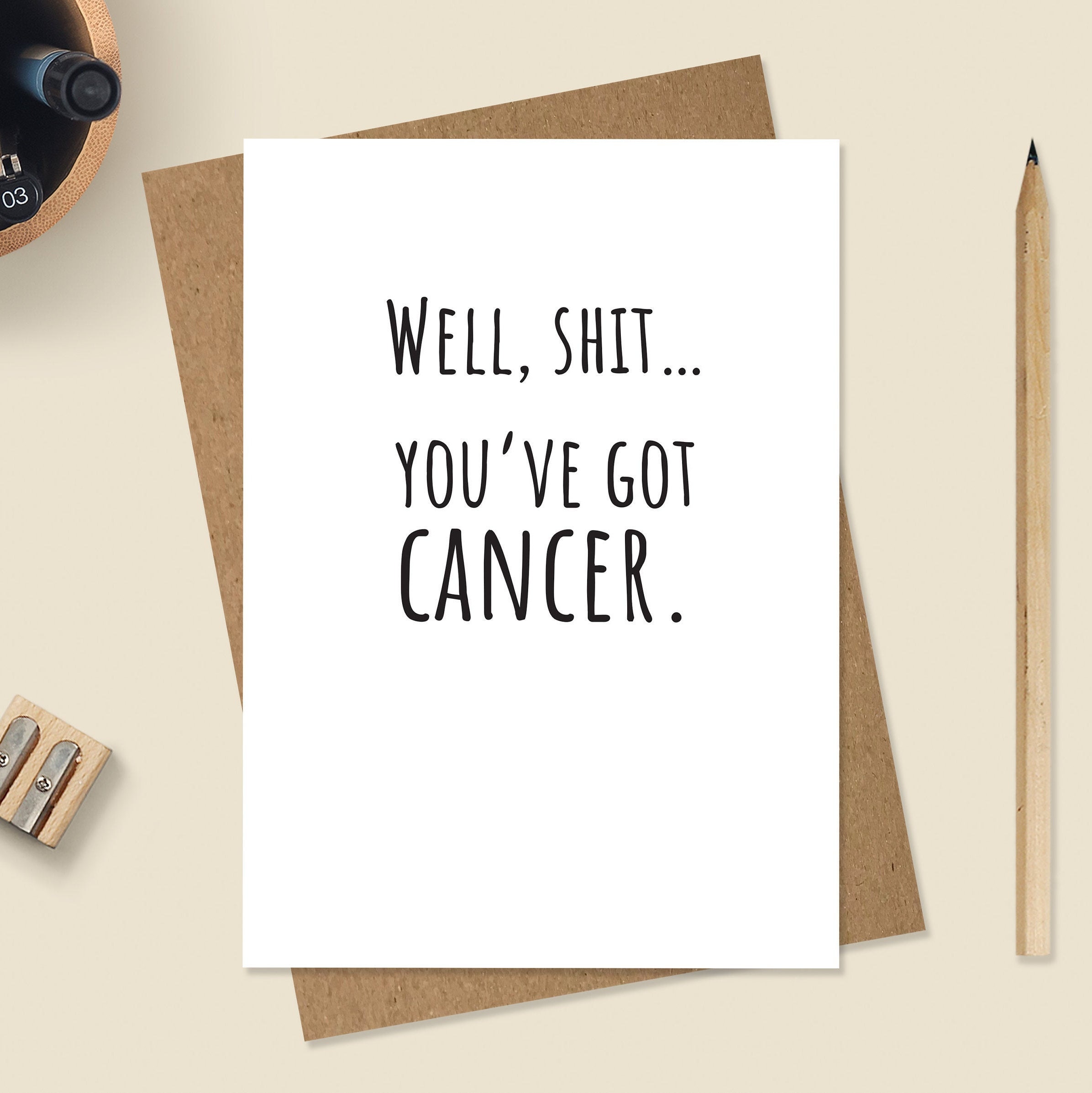 Funny Cancer Card Cancer Encouragement Card Etsy
