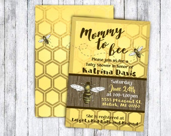 Mother to Bee Invitation and Decorations for Printable Baby | Etsy