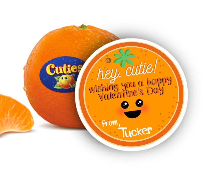 Little Cutie Orange Valentine Tangerine to Go for Kid's Etsy