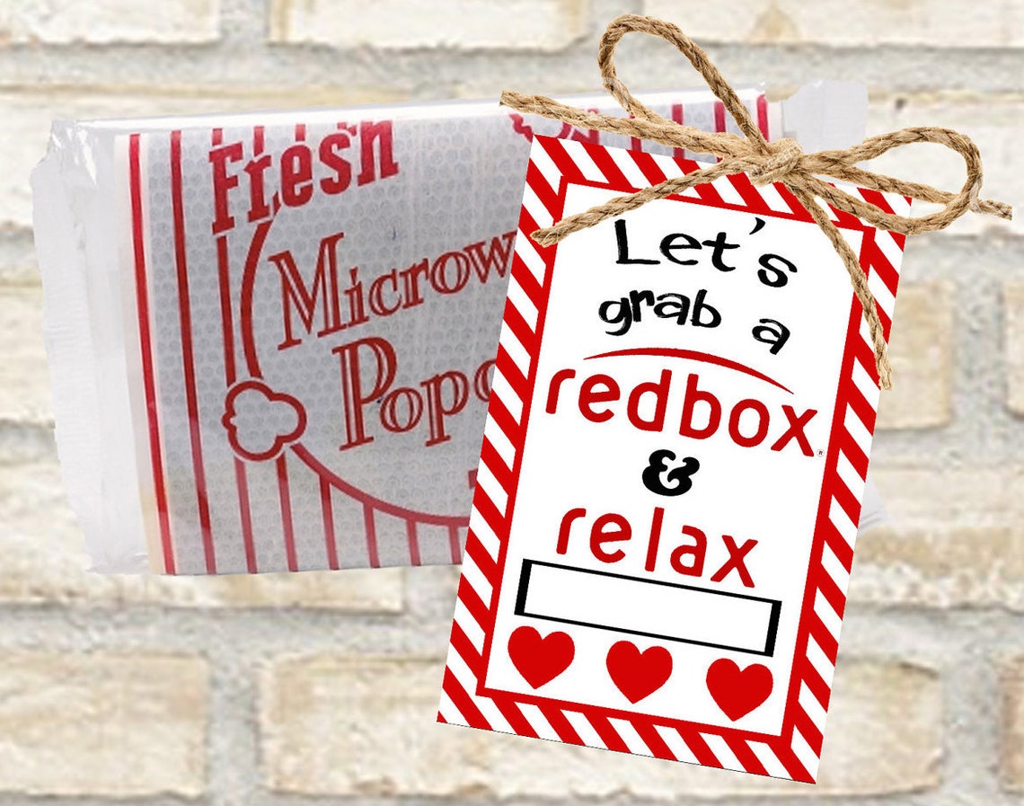 Redbox Gift Cards for Popcorn and a Movie Date Night With - Etsy