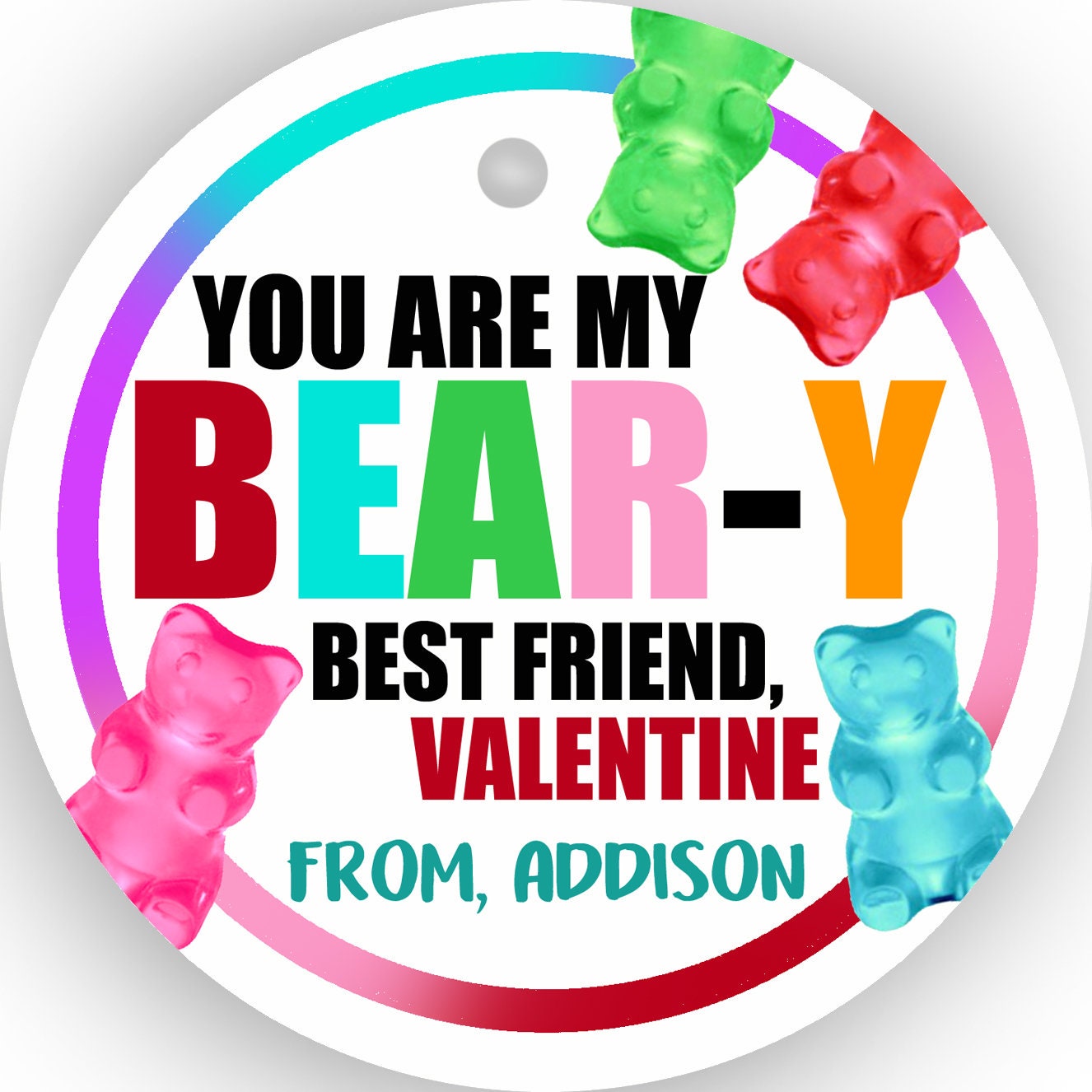 Gummy Bear Valentine You to Go With Cute Gummies for Kid's Valentine's Day  Gifts Friends Class Instant Digital Download or Print Mailed -  Denmark