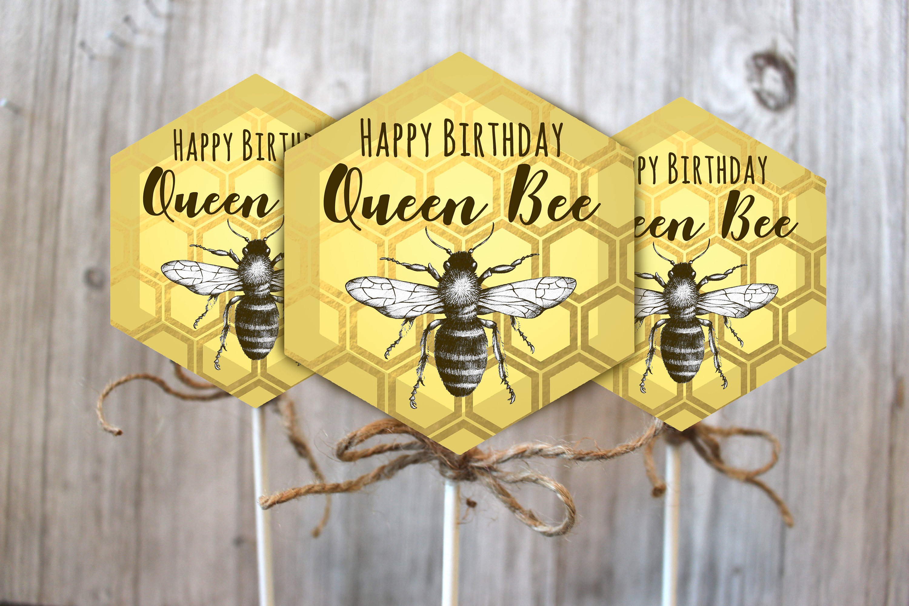 Whaline 48Pcs Bee Cupcake Toppers Bee Toothpicks Glitter Bumble Bee  Sunflower Cupcake Picks Honeycomb Shape Food Sticks for World Bee Day  Spring