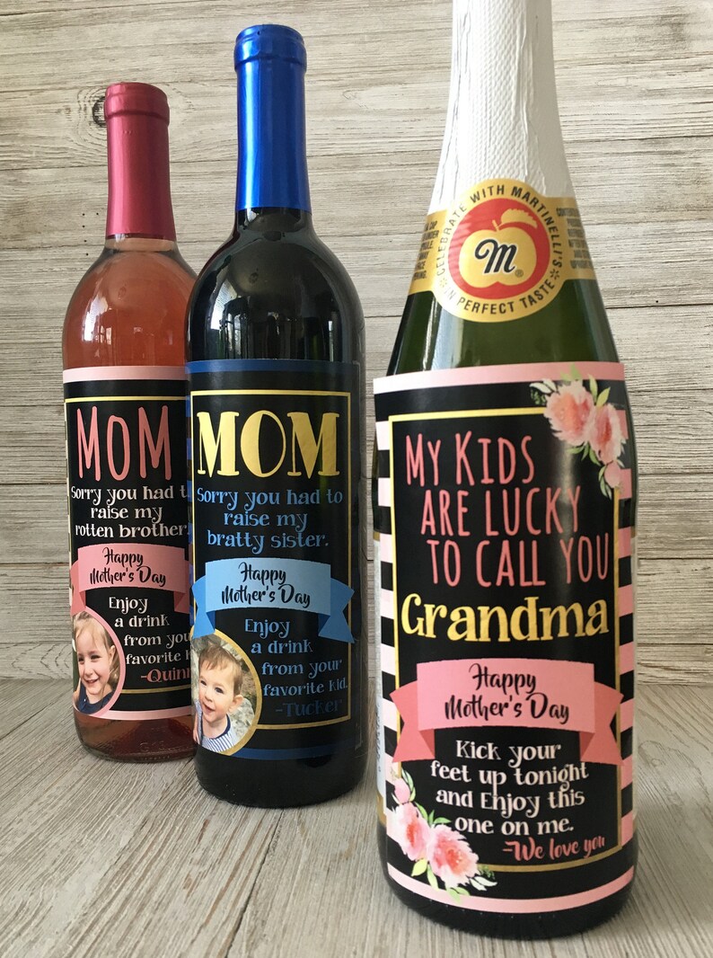 Wine Bottle Stickers Mothers Day