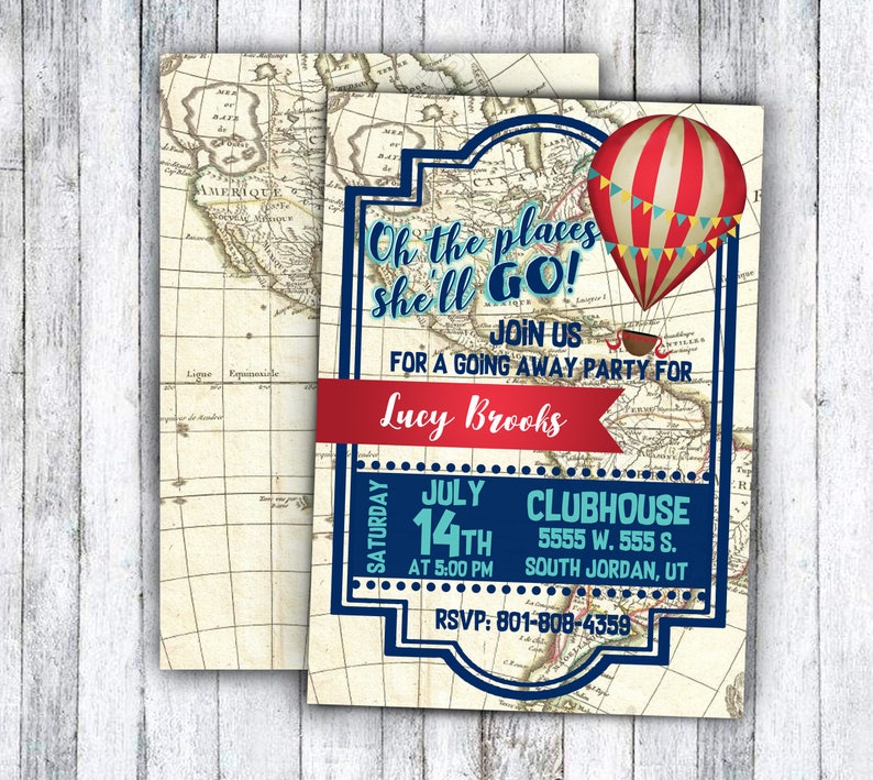 Going Away Party Invitation Theme Printable Digital Card and | Etsy