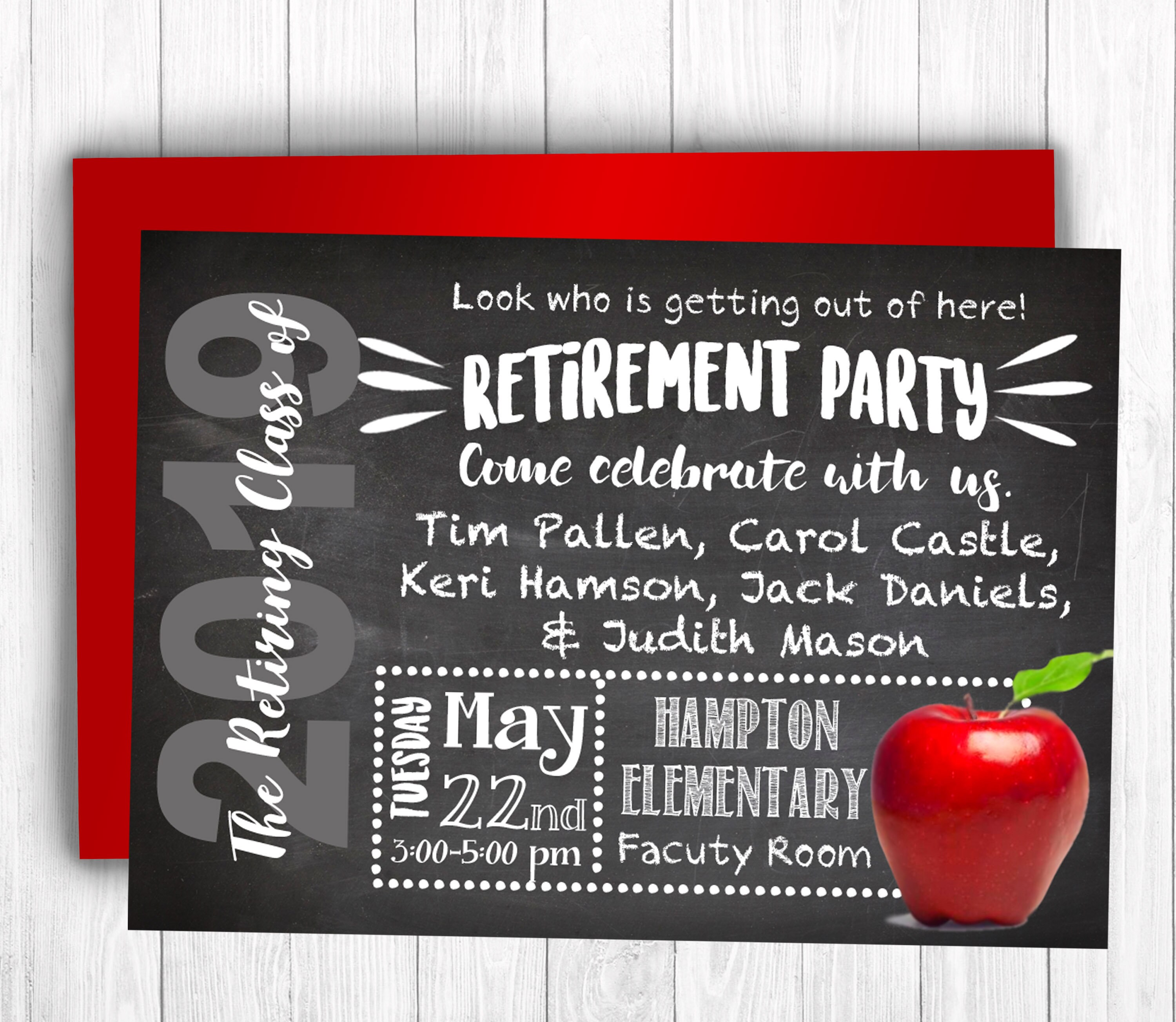 Teacher Retirement Party Flyer