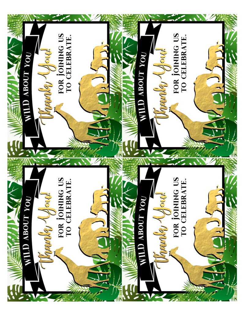 Jungle Baby Shower Invitation Theme Printable Invitations - Etsy