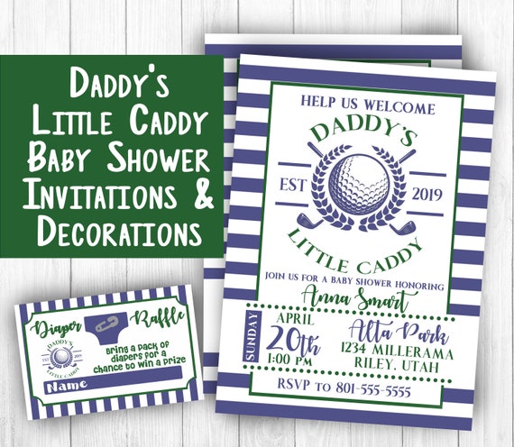 golf themed baby shower invitations