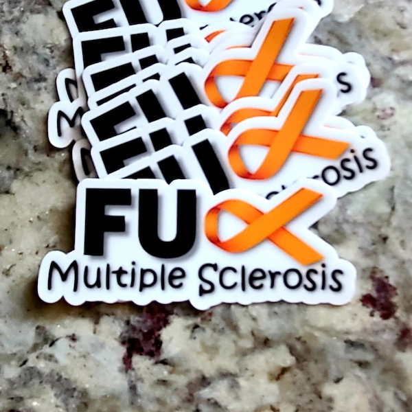 Multiple Sclerosis sticker - helmet/laptop/bumper - two sizes! - FREE SHIPING!!!