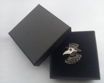 Plague Doctor pin badge and gift box