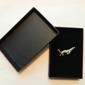 Otter pin badge and gift box