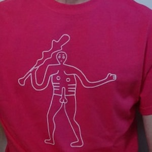 Cerne Abbas Giant - camiseta (rosa)