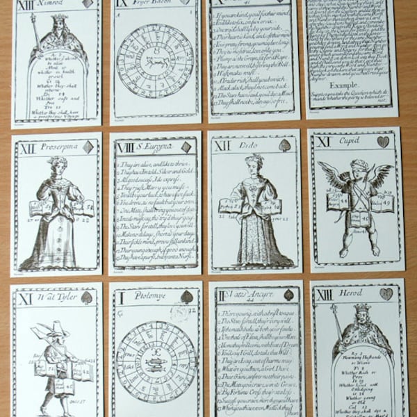 Waarzeggerij speelkaarten 1714