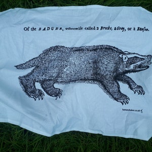 Badger tea towel