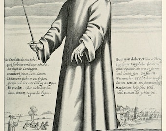 Plague Doctor - tea towel