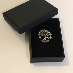 Tree of Life pin badge and gift box