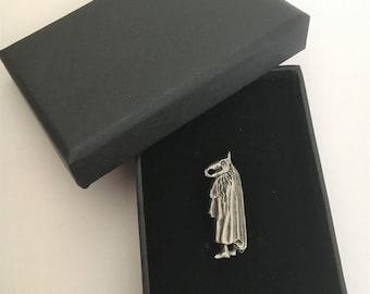 Mari Lwyd pin badge and gift box