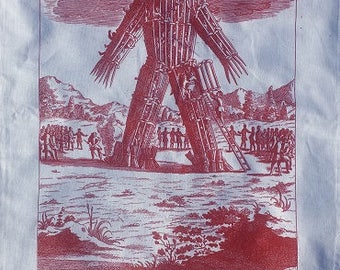 Wicker Man - tea towel