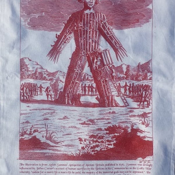 Wicker Man - tea towel