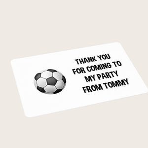 Autocollants personnalisés de fête d'anniversaire pour enfants, garçons, autocollants de remerciement, autocollants de sac de bonbons, étiquettes de fête, anniversaire, football