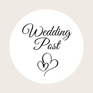 Round Wedding Envelope Seals / Post Seals / Mail Seals - Wedding Post