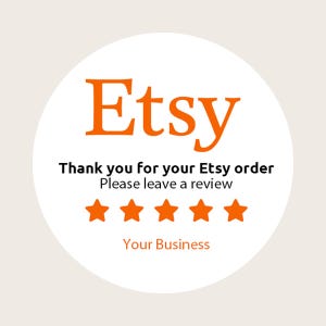 Etichette adesive rotonde personalizzate per ordini Etsy, grazie o recensioni Etsy, per spedizione, imballaggio, prodotti, spedizione, sigillo per buste
