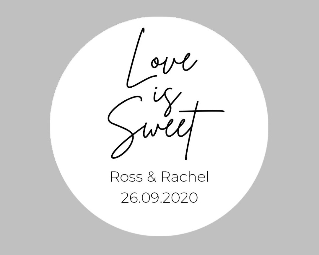 Personalised Round Wedding Envelope Seal Stickers / Wedding Etsy