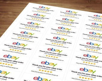 Personalised eBay Feedback Stickers / eBay Order Thank You Self Adhesive Labels for Postage, Packaging, Products, Mailing, Envelope Seal