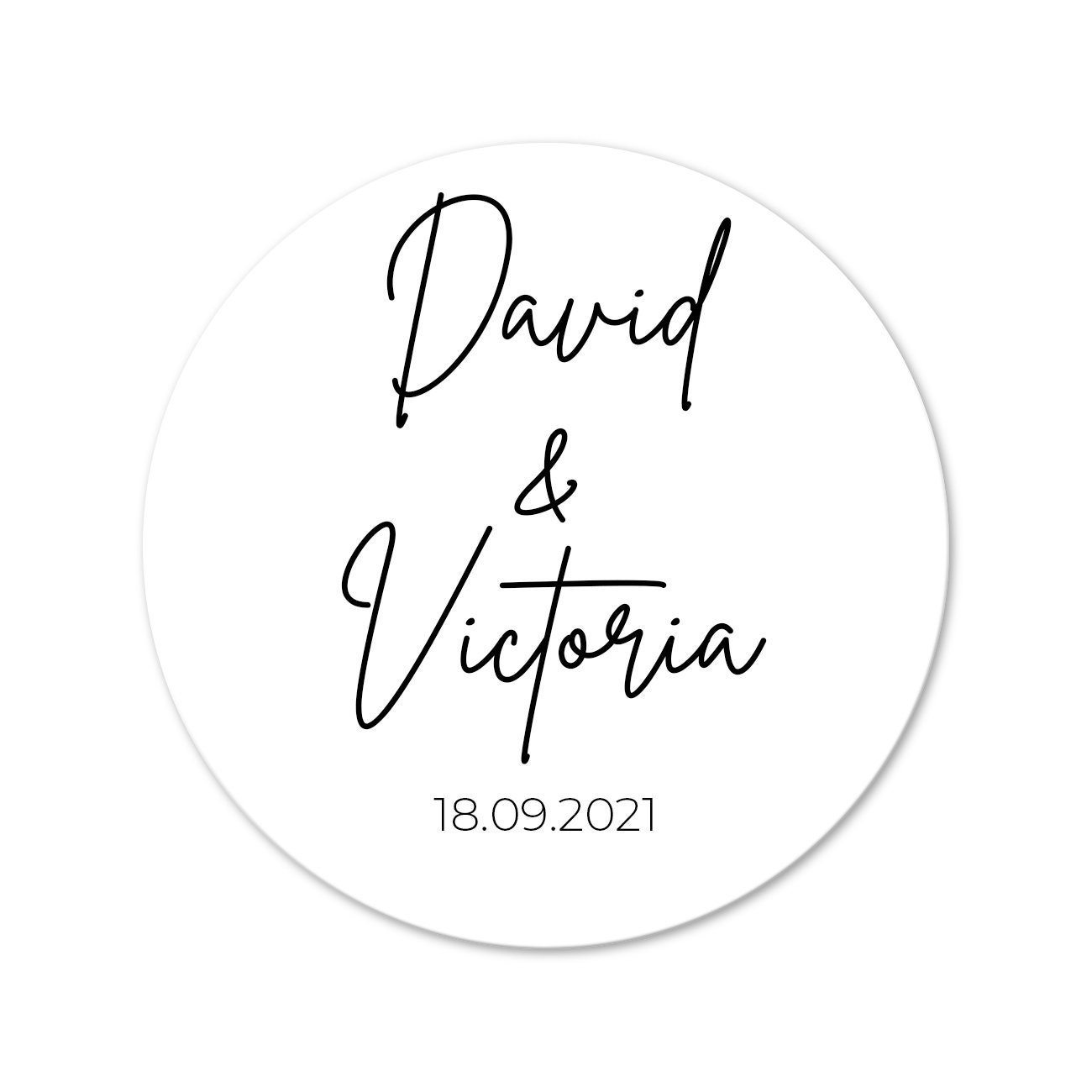 Personalised Round Wedding Envelope Seal Stickers / Wedding Etsy