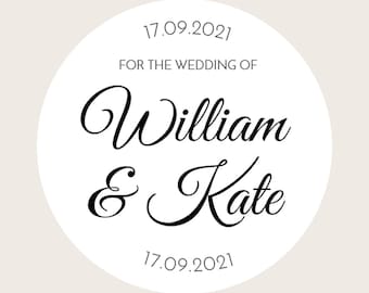 Personalisierte Siegel für Hochzeitsumschläge, runde Aufkleber