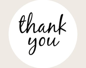 Round Generic Thank You Stickers, Sheets, Self Adhesive for Postage, Packaging, Products, Mailing, Shipping , 37mm