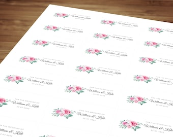Personalised Wedding Stickers / Labels For Wedding Invites / Wedding Favours /  Wedding Gifts / Envelope Seals