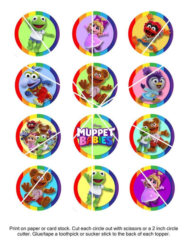 24 PCS Oh Baby Cupcake Toppers Glitter Baby Shower Italy