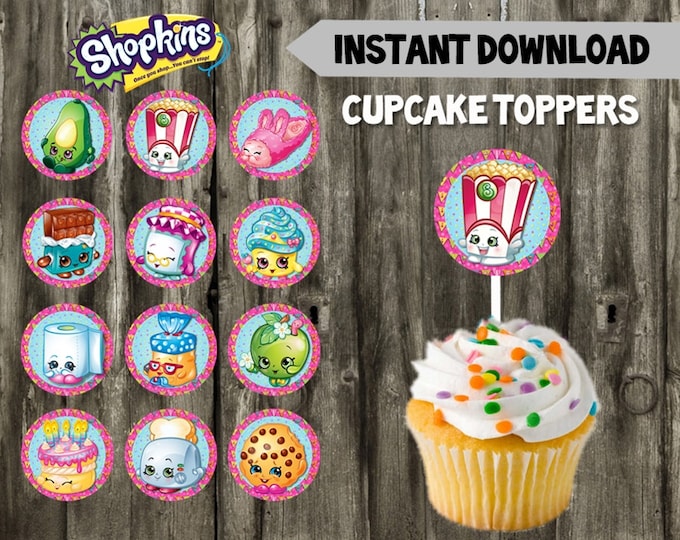 Shopkins Printable Cupcake Toppers