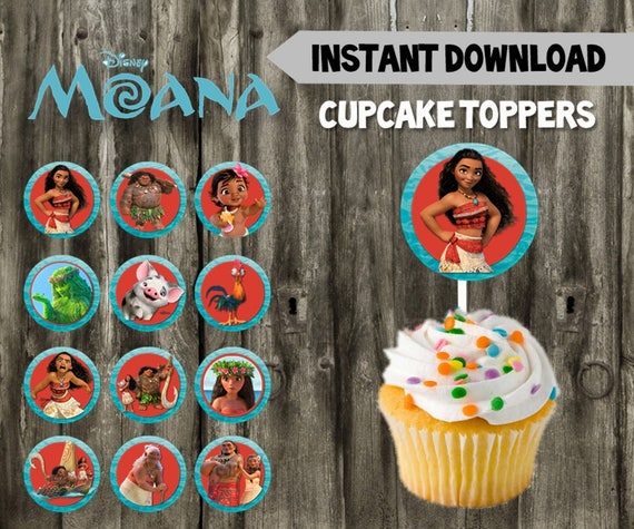 Moana Cupcake Toppers Moana Birthday Diy Printable Etsy Moana Cupcake Toppers Moana Birthday Diy Printable Etsy