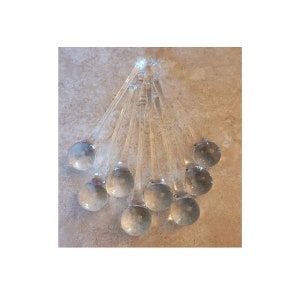 2 Sisters Artisan Glass Handmade 5 3/4" Clear Crystal Raindrop Ornaments Set of 8