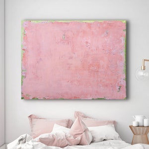 ORIGINAL PINK ABSTRACT Painting XLarge Canvas Art Minimalist Painting Blush Pink Abstract Acrylic Painting Textured Art Custom Art image 2