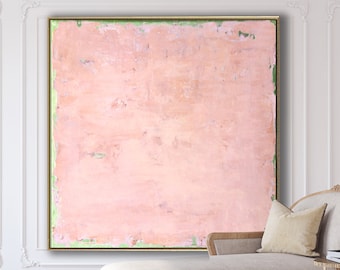 BLUSH PINK ABSTRACT Painting XLarge Canvas Art Minimalist Painting Beige Abstract Blush Pink Painting Acrylic Painting Custom Art