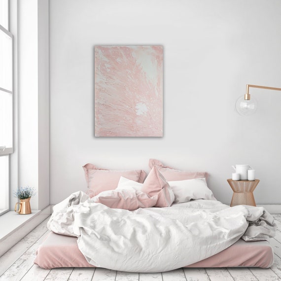 40x30 Blush Pink Painting, Original Abstarct Painting, Pink Abstract, Painting on Canvas, Ready to ship