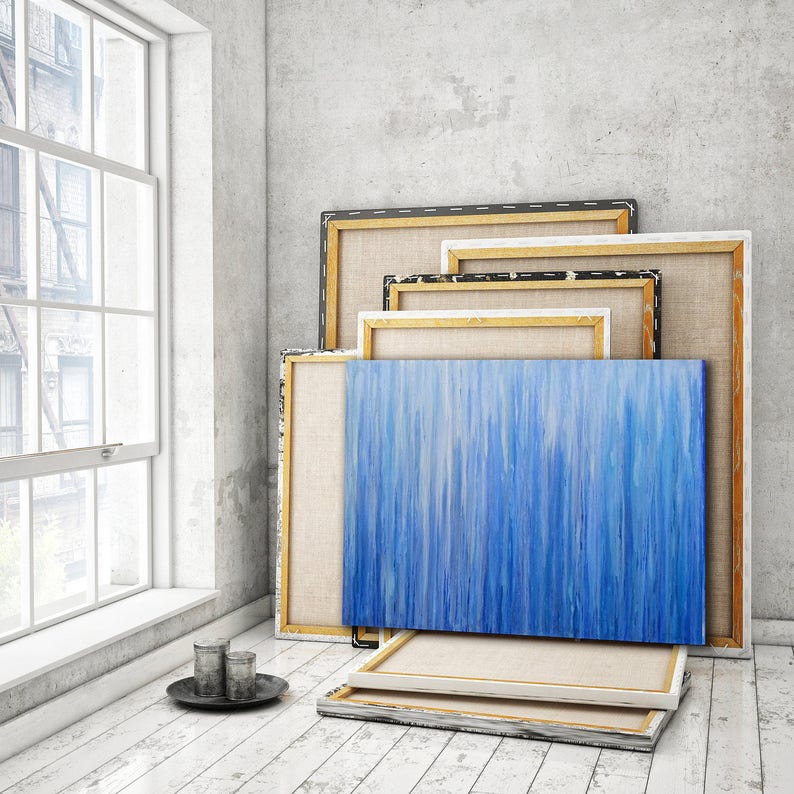 ABSTRACT PAINTING Large Canvas Art Custom Unstretched Original Etsy