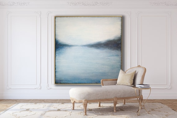 Custom painting ABSTRACT SEASCAPE PAINTING XLarge Canvas Art Original Art Oversized Painting Acrylic on Canvas