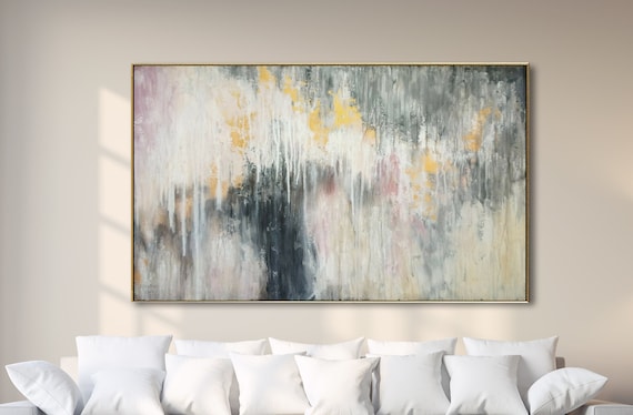 MINIMALIST ABSTRACT PAINTING, Beige Gold Abstract, Sepia Abstract, Original Art Contemporary