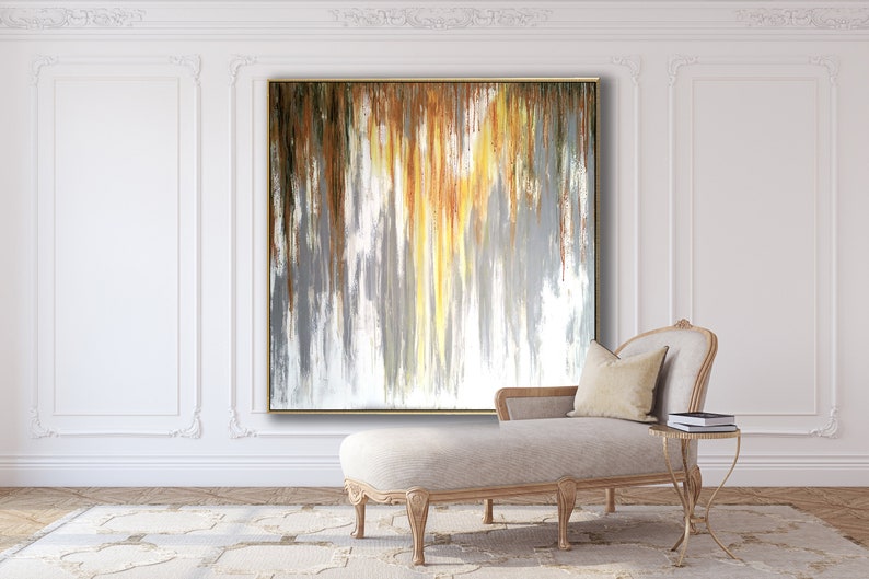 ABSTRACT PAINTING Large Canvas Art Unstretched Custom Painting Etsy