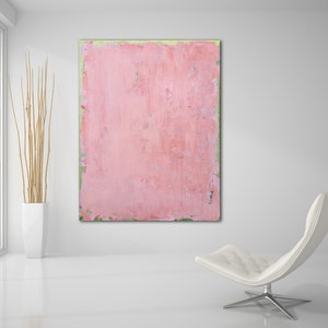 ORIGINAL PINK ABSTRACT Painting XLarge Canvas Art Minimalist Painting Blush Pink Abstract Acrylic Painting Textured Art Custom Art image 8