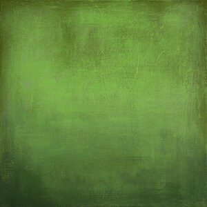 ORIGINAL GREEN ABSTRACT, Minimalist Painting, Green Yellow Abstract Acrylic Painting, Sunset image 2