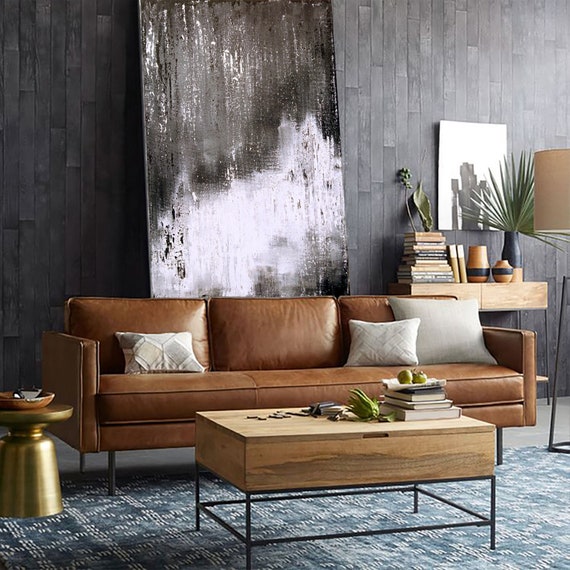Original Abstract Painting XLarge Canvas Art Minimalist Art Textured Gray ABSTRACT Acrylic on Canvas Black and White Industrial Art
