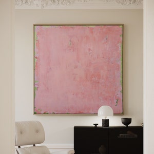 ORIGINAL ABSTRACT PAINTING XLarge Canvas Art Minimalist Painting Blush Pink Abstract Acrylic Painting Art Textured Art Custom Painting