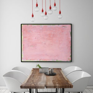 ORIGINAL PINK ABSTRACT Painting XLarge Canvas Art Minimalist Painting Blush Pink Abstract Acrylic Painting Textured Art Custom Art image 5