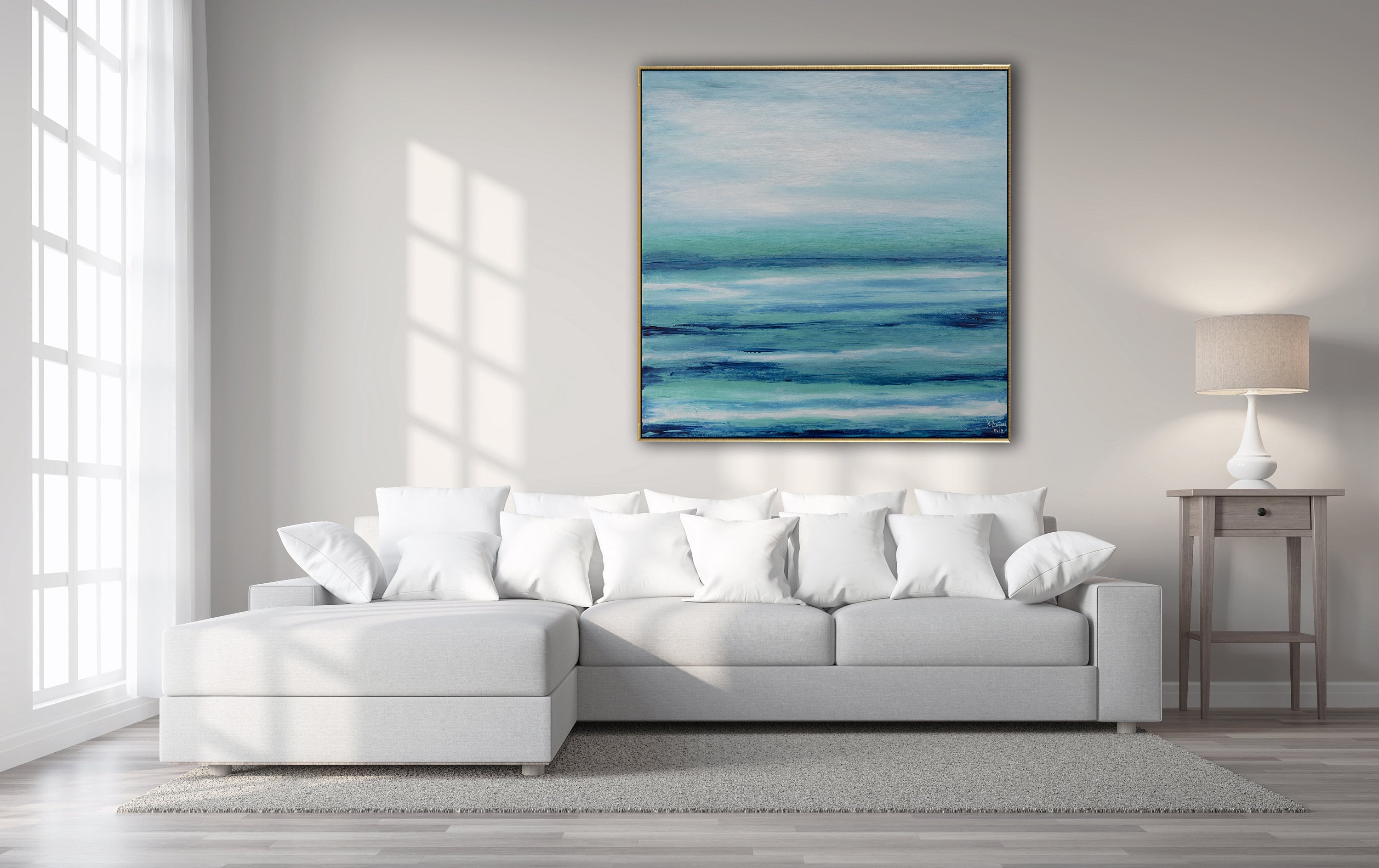 ORIGINAL ABSTRACT SEASCAPE Painting XLarge Canvas Art Painting | Etsy