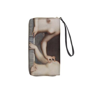 Eccentrico Insolito Bizzarro Strano e strano / Presa artistica / Portafoglio per belle arti / Portafoglio unico / Borsa / Portafoglio lungo / Cinturino nero