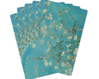 Fancy, Sophisticated, Aesthetic Vincent Van Gogh Fine Art Painting Almond Blossom Poker 52 Deck Playing Cards for Game Night